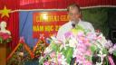 Đại biểu địa phương phát biểu tại buổi lễ khai giảng - 